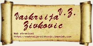 Vaskrsija Živković vizit kartica